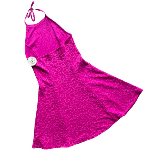 So Hot Pink Flower Skater Dress NWT - Picture 2 of 6